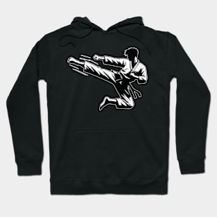 Jump kick roundhouse kick, Dollyo Chagi design Hoodie